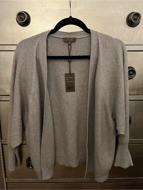 Milano Light Gray Open-Front Women's Cardigan